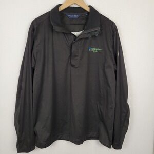Polo Golf Ralph Lauren Pullover Jacket Mens L Black Windbreaker Golf Classic Fit